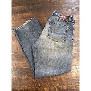 Lucky Brand Jeans Mens 34x30 Blue Denim 181 Relaxed Straight Distressed GUC